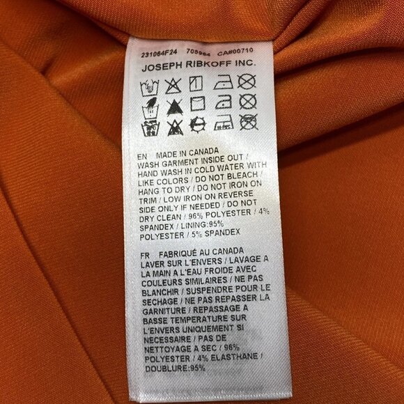 Joseph Ribkoff Women’s Lava Orange Single-Breasted Blazer Size 10 - Picture 2 of 12